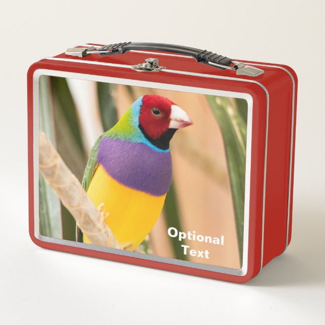 Lady Gouldian Finch Metall Brotdose (Vorderseite)