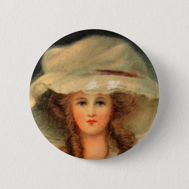Lady Hat Button (Vorderseite)