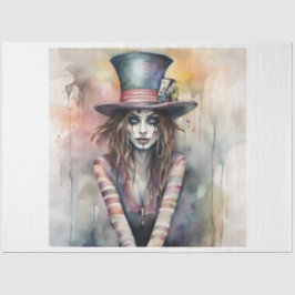 Lady Hatter Mad Hatter Dekoupage Paper Seidenpapier