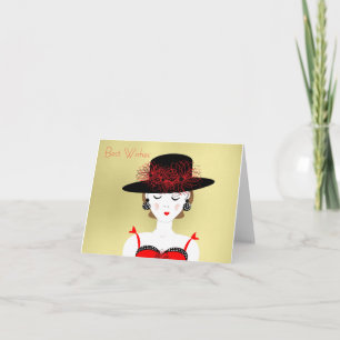 Lady Illustration Karte