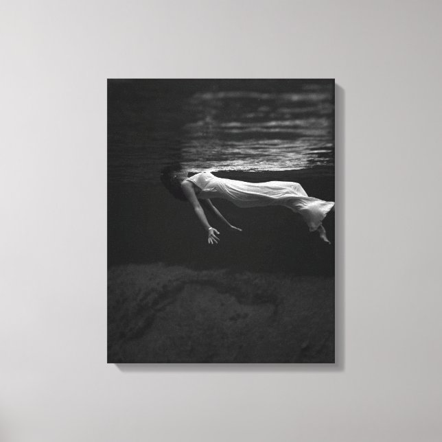 Lady im Wasser Leinwanddruck (Vorderseite)