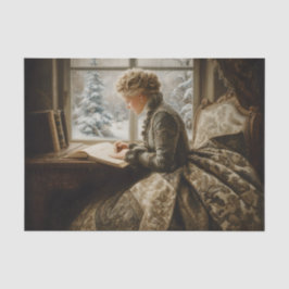 Lady im Winter Seidenpapier