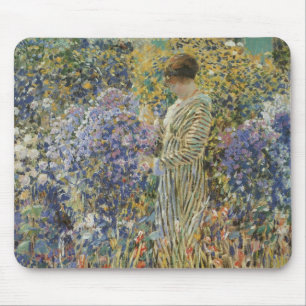 Lady in a Garden von Frederick Frieseke, Fine Art Mousepad