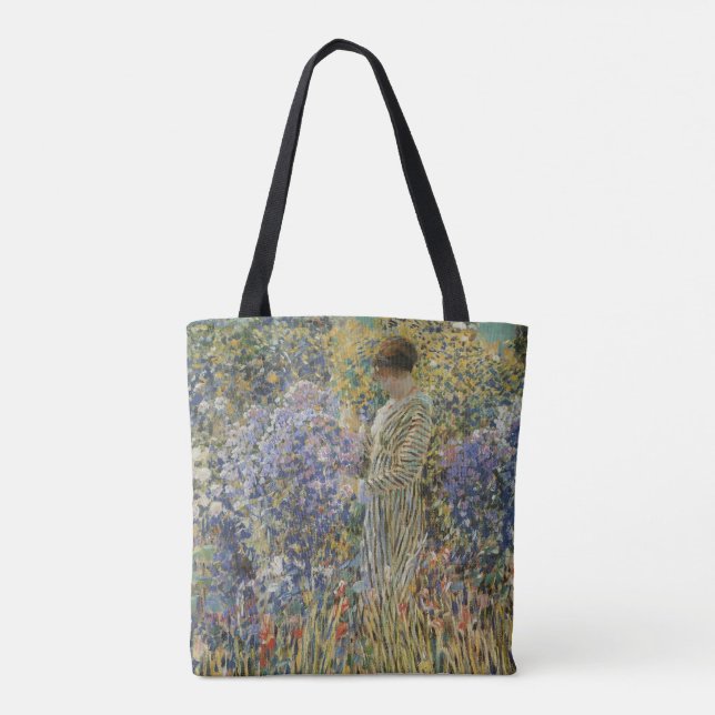 Lady in a Garden von Frederick Frieseke, Fine Art Tasche (Rückseite)