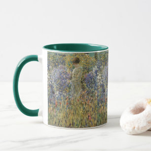 Lady in a Garden von Frederick Frieseke, Fine Art Tasse