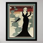 Lady in Black Dress ca. 1931 Art Deco Poster<br><div class="desc">Einzigartiger Art Deco-Druck "Lady in Black Dress" ca. 1931 16x20 hier gezeigt. Erhältlich in anderen Größen,  sowie in anderen Produkten.</div>