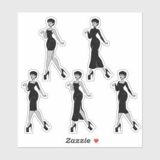 Lady in Black I Aufkleber