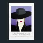 Lady In Black - im Stil der 80er Jahre Patrick Nag Acryl Wandkunst<br><div class="desc">Lady in Black ist eine raffinierte,  elegante Schöpfung mit einem minimalistischen Stil inspiriert von dem ikonischen Künstler Patrick Nagel. Portrait einer rätselhaften,  coolen,  intelligenten,  verführerischen und selbstbewussten Frau.</div>