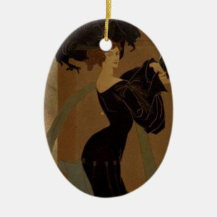 Lady in Black Keramikornament