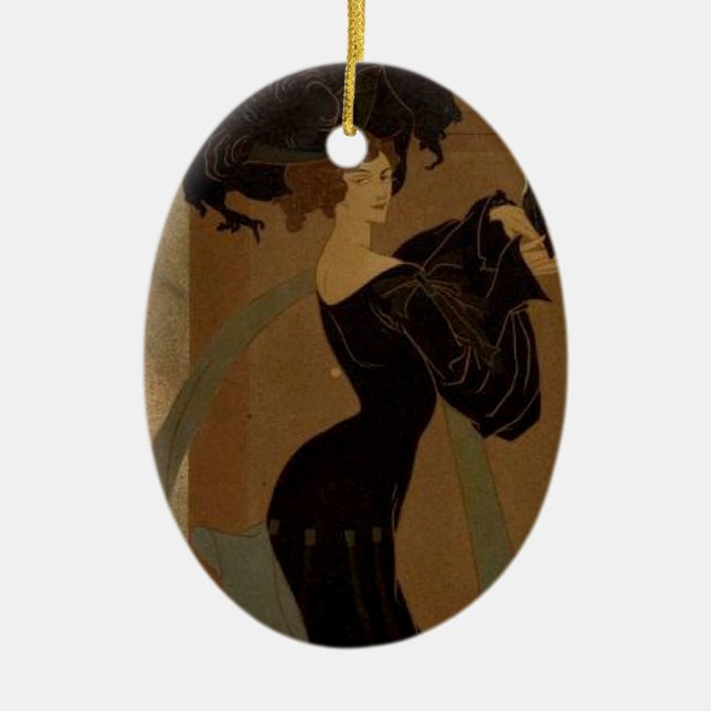 Lady in Black Keramikornament (Vorne)