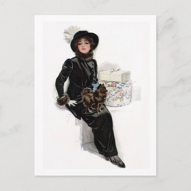 Lady in Black Postkarte (Vorderseite)