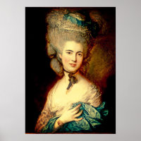 Lady in blau-georgianischer Herzogin Gainsborough