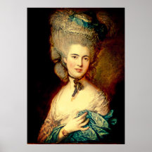 Lady in blau-georgianischer Herzogin Gainsborough