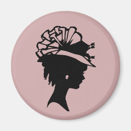 Lady in einem Bonnet 7 Blush Pink AH2010 Magnet