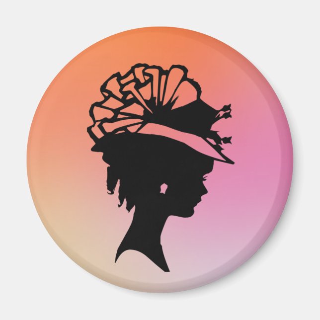 Lady in einem Bonnet 7 Citrus Ice AH2010 Magnet (Vorne)