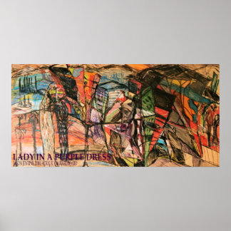 Lady in einem Lila Kleid Poster