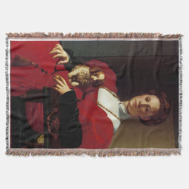 Lady in einem roten Kleid Decke (Vorderseite)