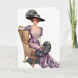 Lady in Lila Karte