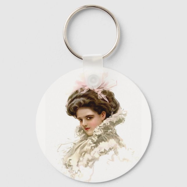 Lady in Profil Schlüsselanhänger (Vorderseite)