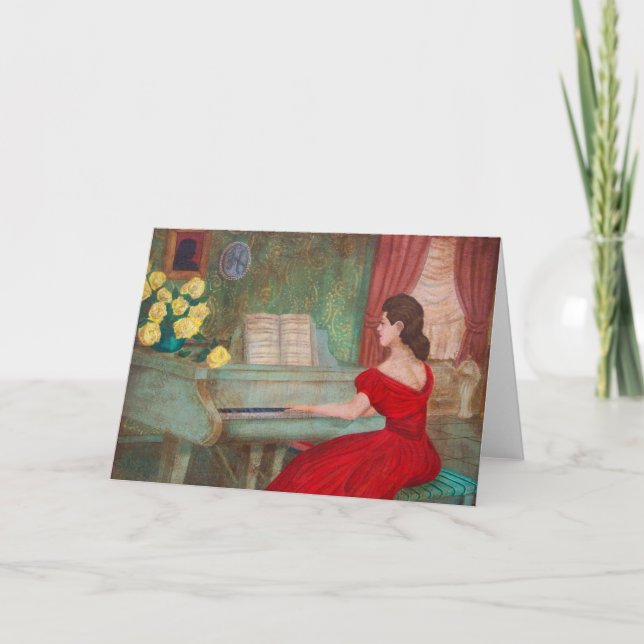 Lady in Red Card Karte (Vorderseite)