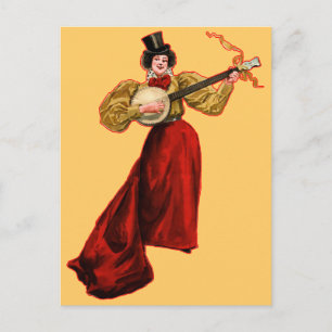 Lady In Red Postkarte