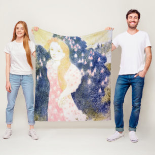 Lady in rosa Kleid, Maurice Denis Fleecedecke