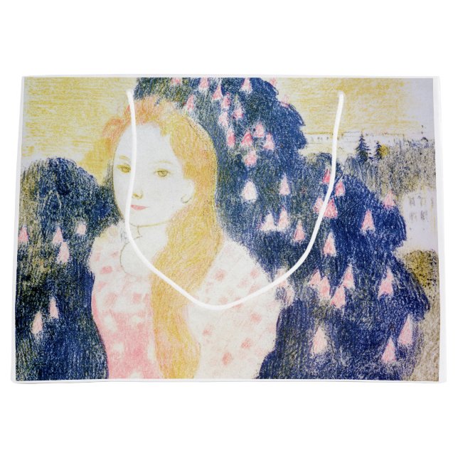 Lady in rosa Kleid, Maurice Denis Große Geschenktüte (Vorderseite)