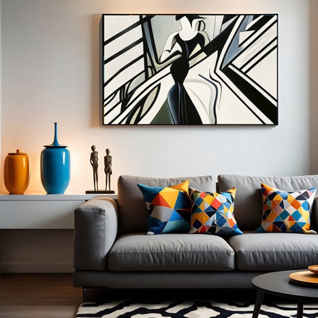 Lady in Silhouette Art Deco Poster (Von Creator hochgeladen)