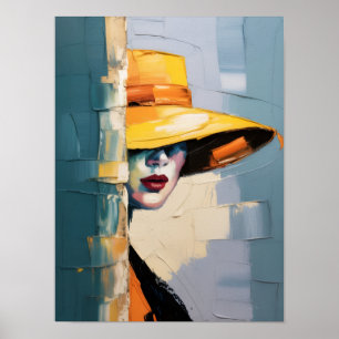 Lady in the Yellow Hat Poster