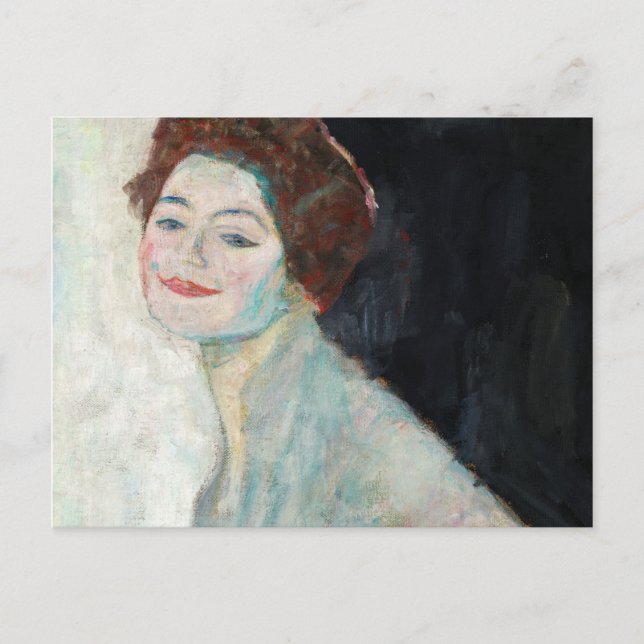 Lady in White, 1917-1918 by Gustav Klimt Postkarte (Vorderseite)