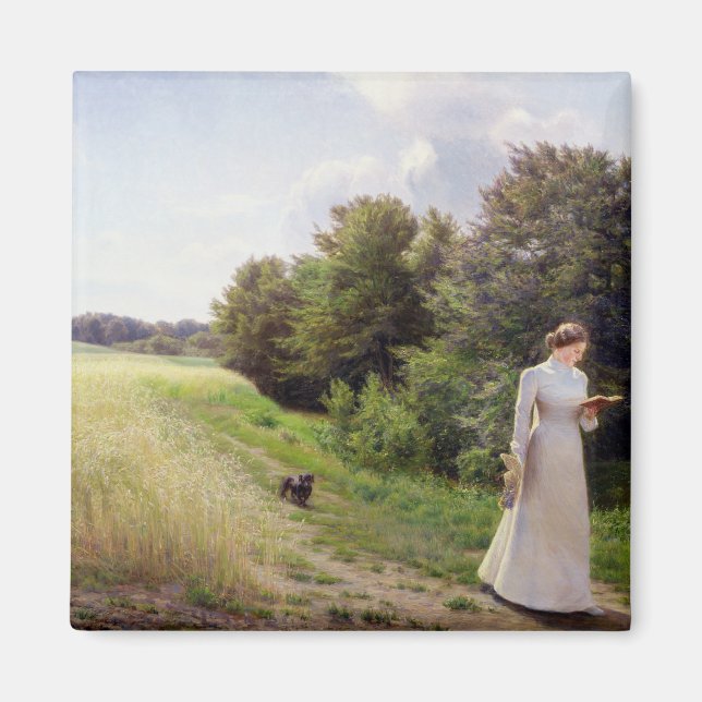 Lady in White Reading Magnet (Vorne)