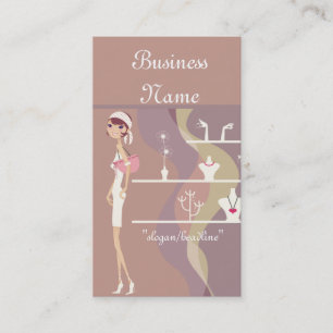 Lady Jewelry Shopping Design 2 Cartes de visite