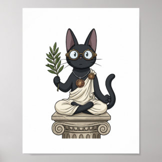 Lady Justice Black Cat Anwaltskanzlei Wandposter Poster