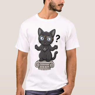 Lady Justice Black Cat Philosophie & Recht T-Shirt