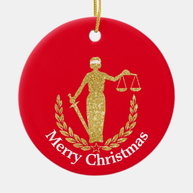 Lady Justice Christmas Ornament (Vorne)