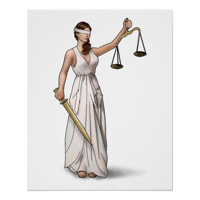 Lady Justice Illustration Poster (Vorderseite)