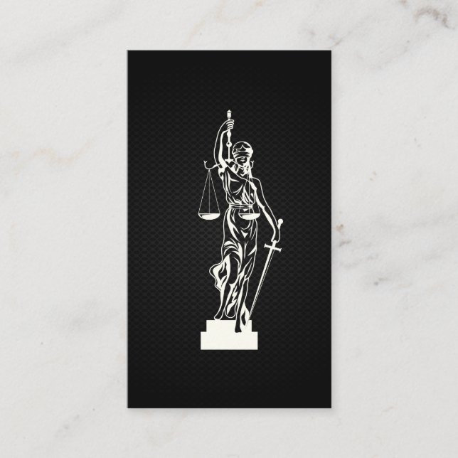 Lady Justice Law | Hintergrund des Schwarzen Mesh Terminkarte (Vorderseite)