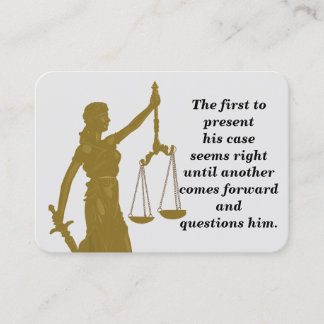 Lady Justice - Legal Bible Memory Card Visitenkarte