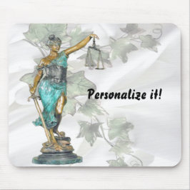 Lady Justice on Satin and Ivy Mousepad
