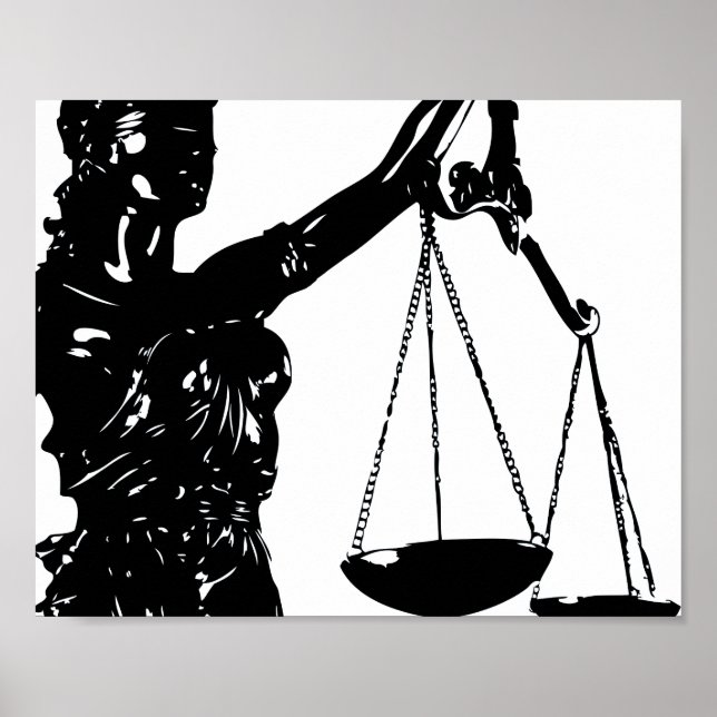 Lady Justice Poster Scales De Justice Droit D'Impr (Devant)