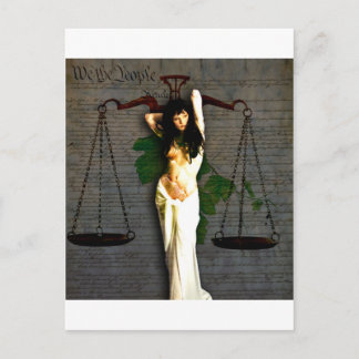 Lady Justice Postkarte