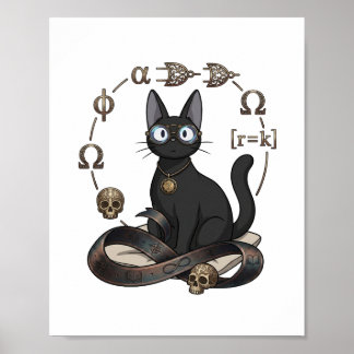 Lady Justice Schwarze Katze Rechtsanwaltskanzlei W Poster