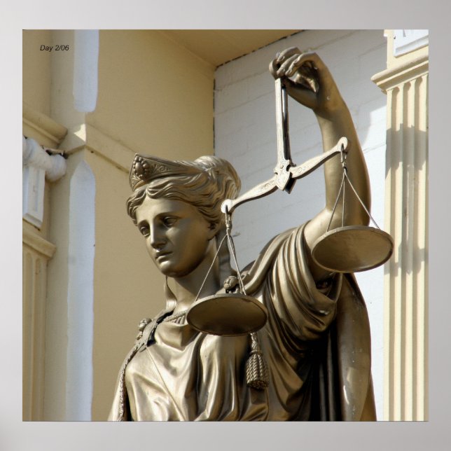 Lady Justice Statue, Virginia City, Nevada Poster (Vorne)