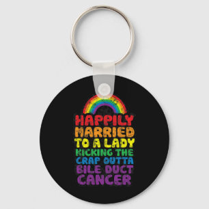 Lady Kicking Crap Outta Bile Duct Cancer Quote Schlüsselanhänger