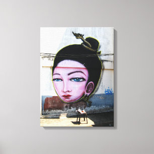 Lady Lao Graffiti Street Art Leinwanddruck