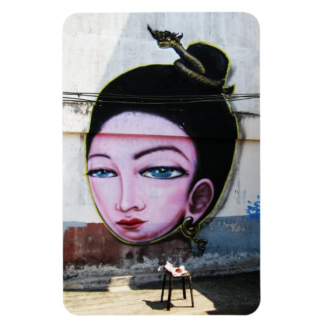 Lady Lao Graffiti Street Art Magnet (Vertikal)