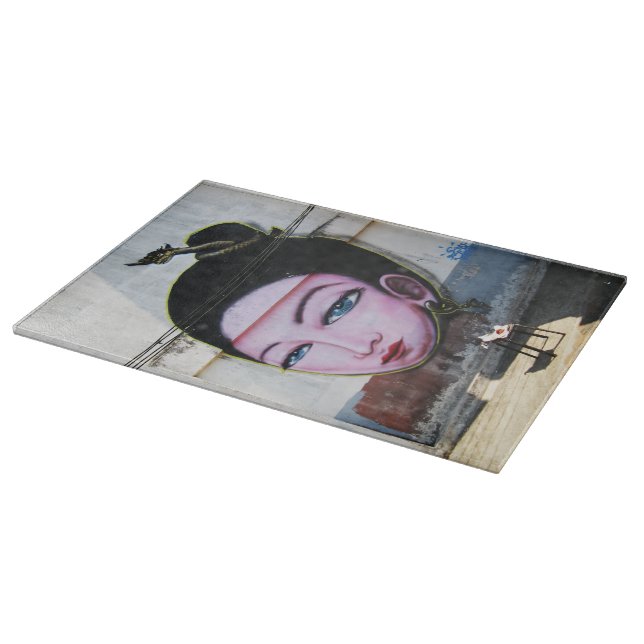 Lady Lao Graffiti Street Art Schneidebrett (Ecke)