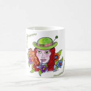 Lady Leprechaun Tattoo Flash Tasse