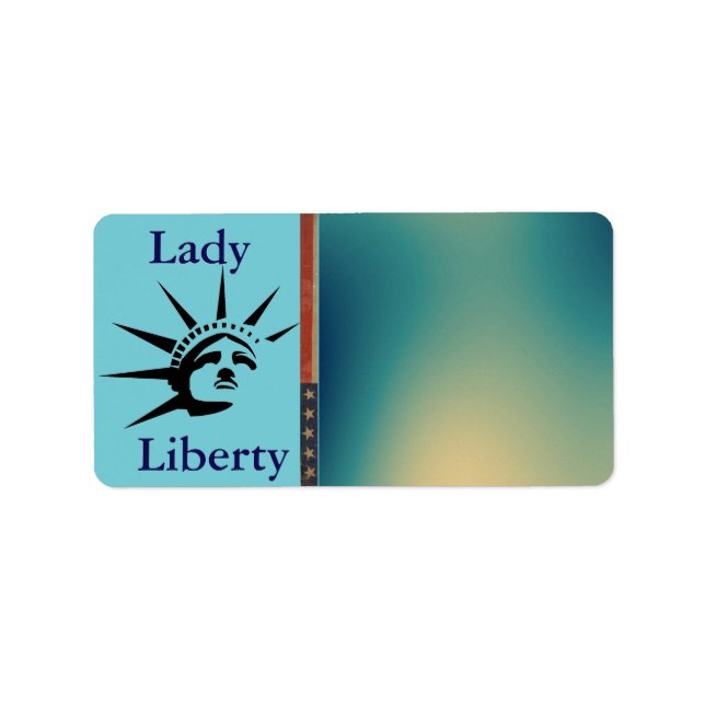 Lady Liberty Address Label Adressaufkleber (Vorne)