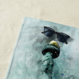 Lady Liberty Beach Handtuch